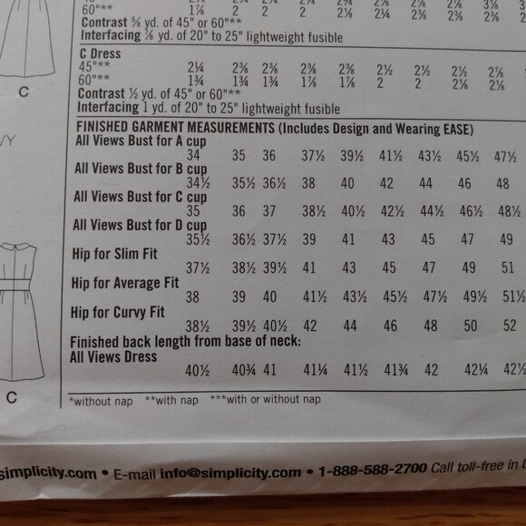 Dress Sewing Pattern Size 6-14 Simplicity 1882 Thin/Average Curvy Fitted UNCUT - Picture 6 of 10